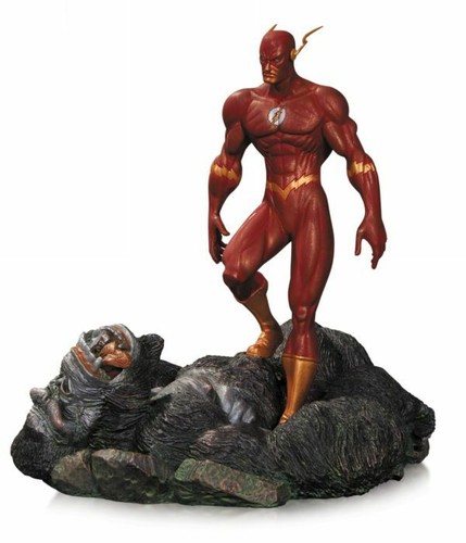 Flash vs Gorilla Grodd Patina Mini Statue DC Comics Michael Turner NEW SEALED - Picture 1 of 7