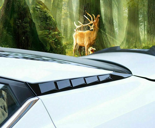 Glossy Black Rear Window Louver Shutter Trim For Nissan Sentra Sylphy 2020-2023 - Picture 2 of 6