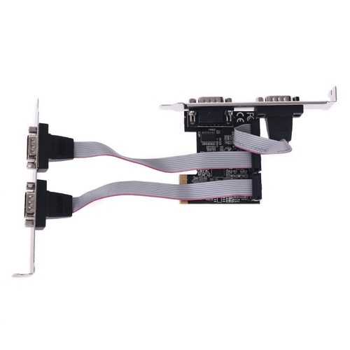99100 Chipset PCIe 4 Port Serial Add on Card Multi RS232 DB9 COM Expansion Riser - Picture 7 of 8