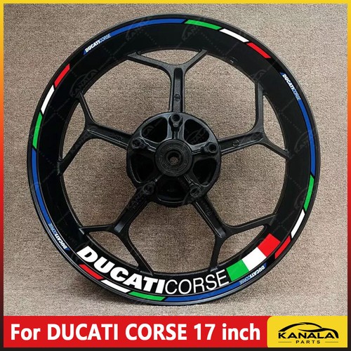 For DUCATI CORSE 17 inch Waterproof reflective wheel decals rim stickers stripes - Imagen 11 de 40