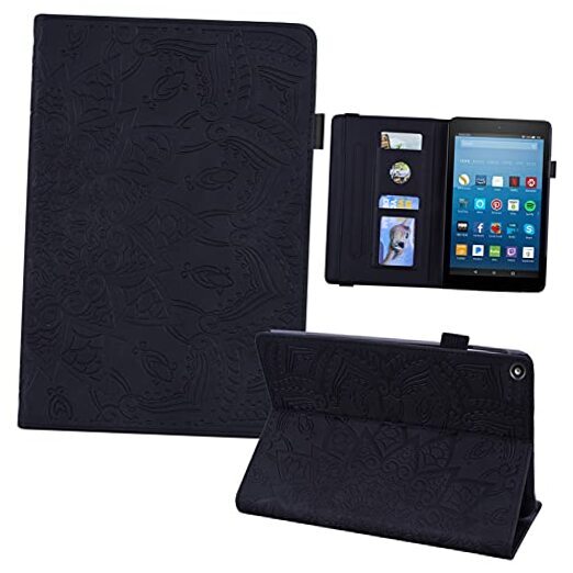 Kindle Fire HD 8 Case, Protective Case for Amazon Kindle Fire HD 8 Tablet Black-image