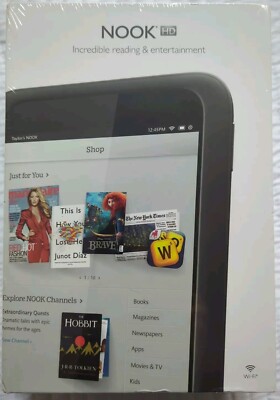 Barnes & Noble Nook HD (BNTV400) 16GB Wi-Fi 7in eBook Reader NEW Sealed ...