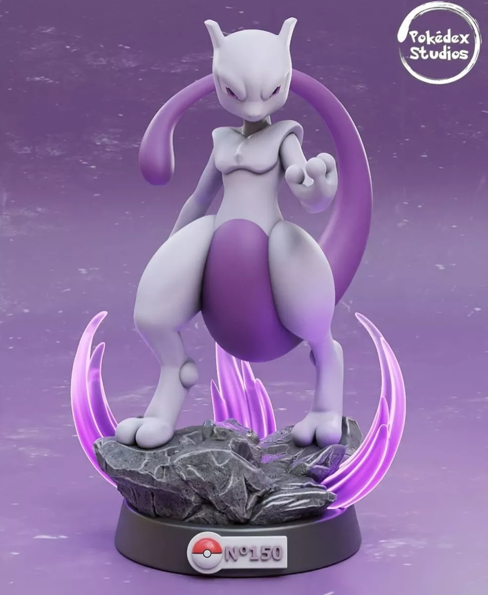 Figurine Pokemon Mewtwo (Pokedex Studio) unpainted unassembled 3D