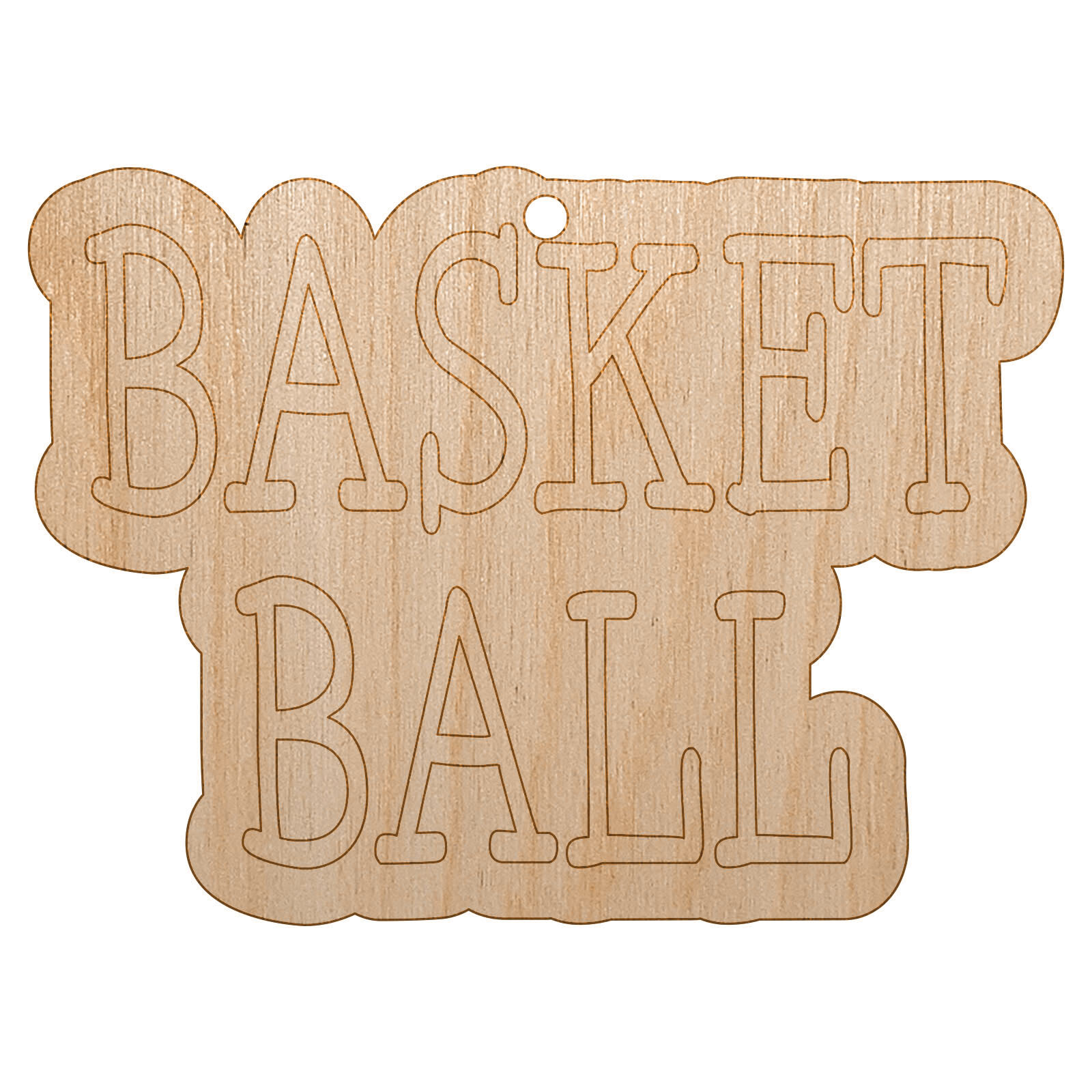 DIY Basketball Wood Ornament for Christmas Tree Craft Fun