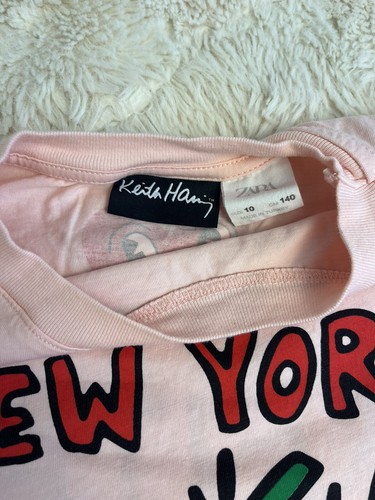 NEW YORK Keith Haring T-shirt Heart Art Tee Heart Pink Love Classic Girls 10 - Picture 4 of 8