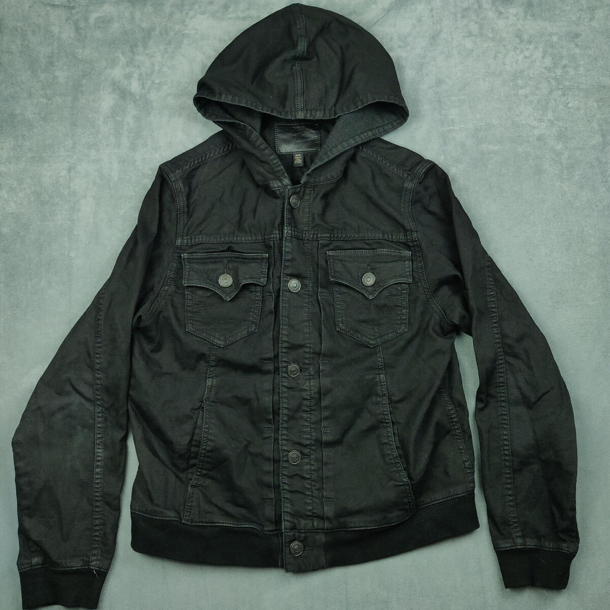 True Religion Dylan Jacket Hoodie Trucker Jacket Mens Medium True Religion Dylan Jacket Hoodie Trucker Jacket Mens Medium