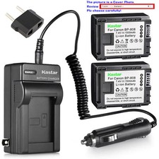 BP-808 CG-800 Battery or AC Charger for Canon HF G10, HF G20, XA10, XA10 HD