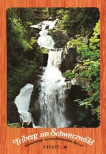 VINTAGE CONTINENTAL SIZE POSTCARD WATERFALLS BLACK FOREST GERMANY