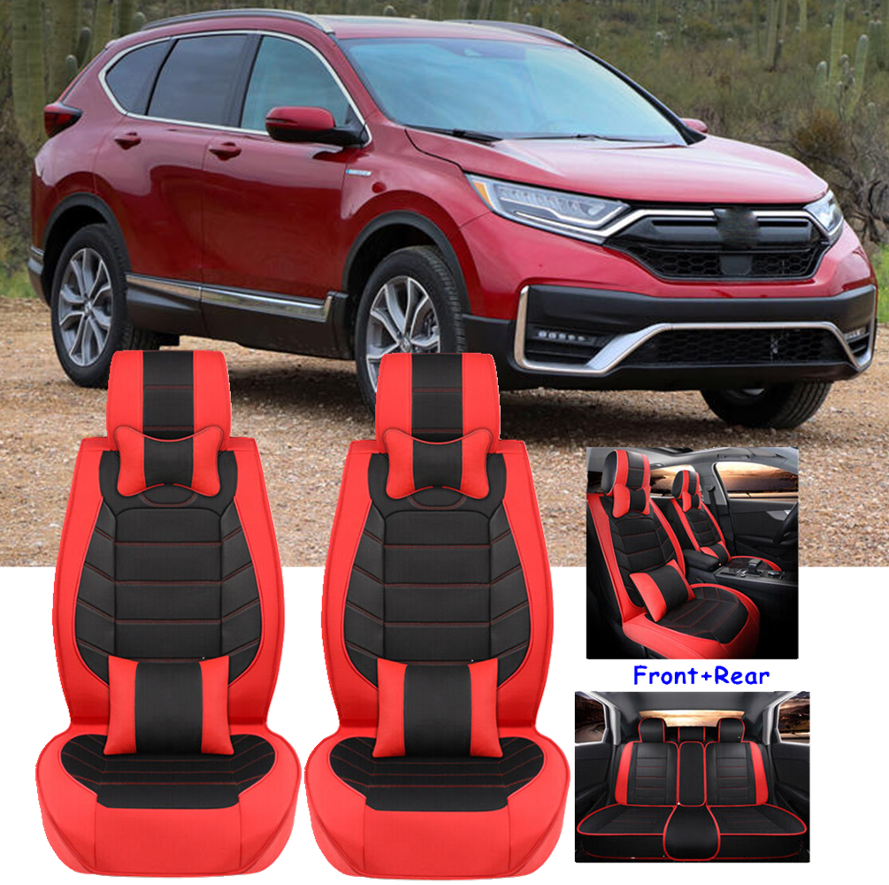 PU Leather Car Seat Cover Front & Rear Full Set Car Seats For Honda CR-V 07-19
