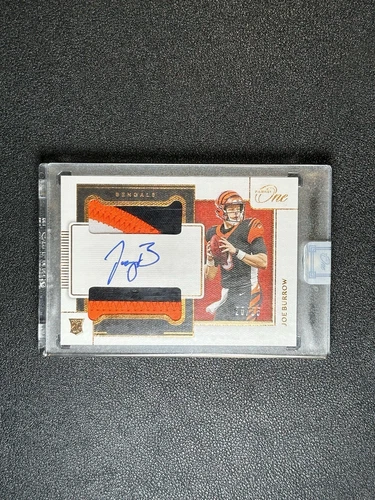 2020 Panini One Joe Burrow #31 Rookie Dual Patch Auto Bronze /25 Sealed RC RPA