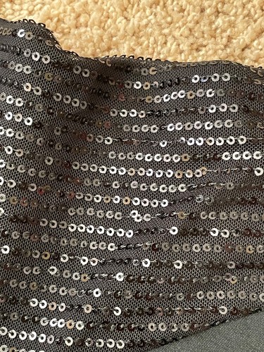 Women’s Loose Elegant Glitter Sequin LS Black Blouse Top L NIP - Picture 6 of 9