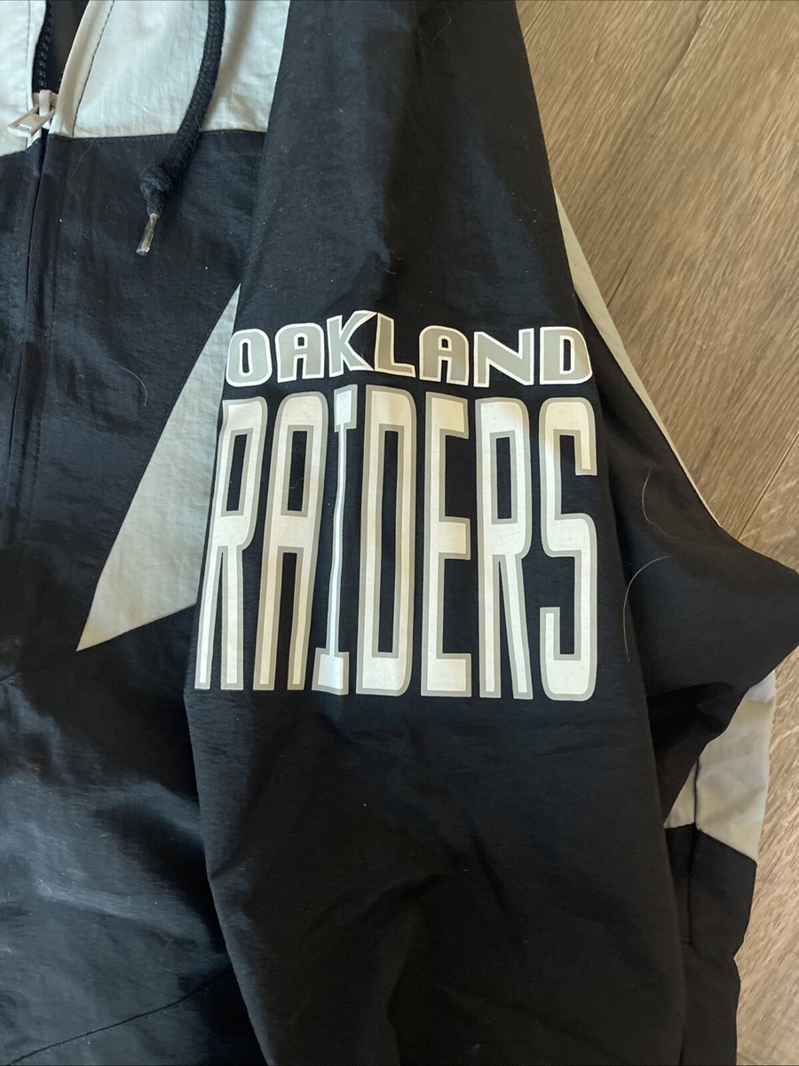 Oakland Raiders Jacket Mitchell and Ness Large L Shark Tooth