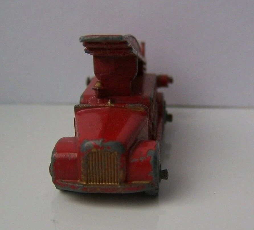 MATCHBOX, CAMIÓN DE BOMBEROS, DENNIS, MODELO FUNDIDO A PRESIÓN, EMERGENCIA, NÚMERO 9B, VINTAGE Foto 2 de 4