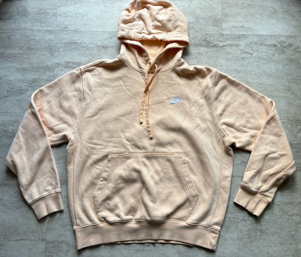 Nike Hoodie Sweatshirt Womens Medium Pullover Peach Gym Workout