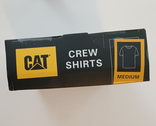 CATERPILLAR Mens Size Med 38-40 White 4-Pk Athletic Fit Crew Neck T-shirts - Picture 3 of 4