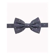 RYAN SEACREST Mens Primrose Polka Dot Bow Tie Gray Pink Dot