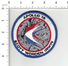 NASA APOLLO 15 - SCOTT WORDEN IRWIN NOS ORIGINAL COLLECTIBLE EMBROIDERED PATCH