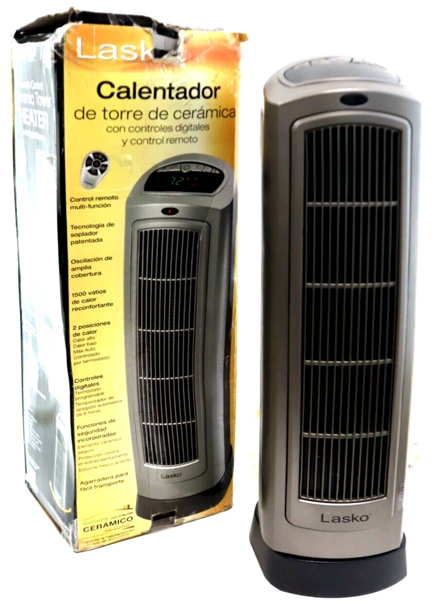 Lasko 755320 Ceramic Space Tower Heater, 8.5″L x 7.25″W x 23″H, Silver BW3  1YRWA | eBay