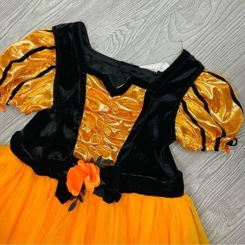 Kids' Fancy Witch Halloween Costume Dress up med Hyde & EEK Orange / black tulle - Picture 4 of 6