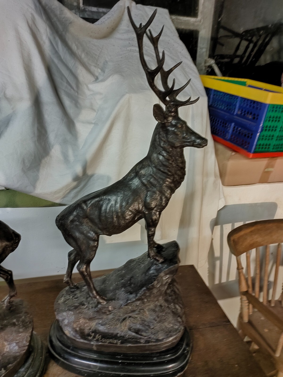 vintage pair bronze statues eBay