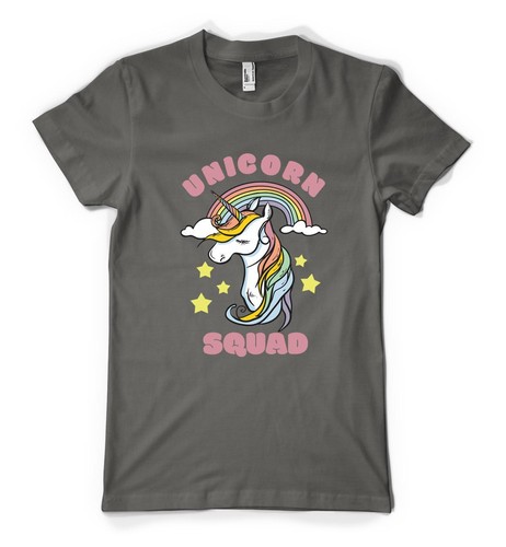 Unicorn Squad Mythical Rainbow Animal Personalised Unisex Adult T Shirt - Picture 4 of 19