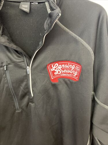 Lansing Brewing Company Black Zippered Polyester/fleece Pullover-Large - Picture 2 of 5