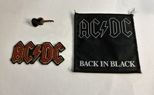 Ac/dc Vintage Patch  80  s Guitar Pin Bundle Back In Black License To Anthill