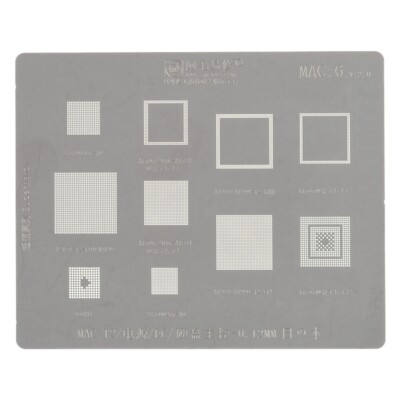 Power Logic Stencil MAC 6 for Apple MacBook Pro 13'' 15'' Mid 2017-2019 Repair