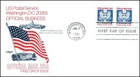 USA FDC - 1991 - Official Mail "F" Rate Coil Pair, Scott # O144 Artmaster