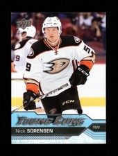 2016-17 UPPER DECK HOCKEY #203 NICK SORENSEN YOUNG GUNS ROOKIE RC - DUCKS