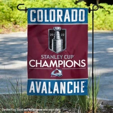 Colorado Avalanche Stanley Cup 2022 Champions Double Sided Garden Flag