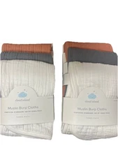 Cloud Island Muslin Burp Cloths Certified Standard 100 Oeko-Tex -  2 Packs