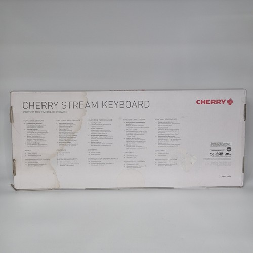 Cherry Stream Wired Keyboard US Intl Layout Quiet Typing € Symbol White - Picture 3 of 21