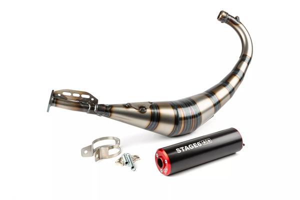 Auspuff Stage6 Streetrace Cnc Rot / Schwarz Derbi / Minarelli AM6-image