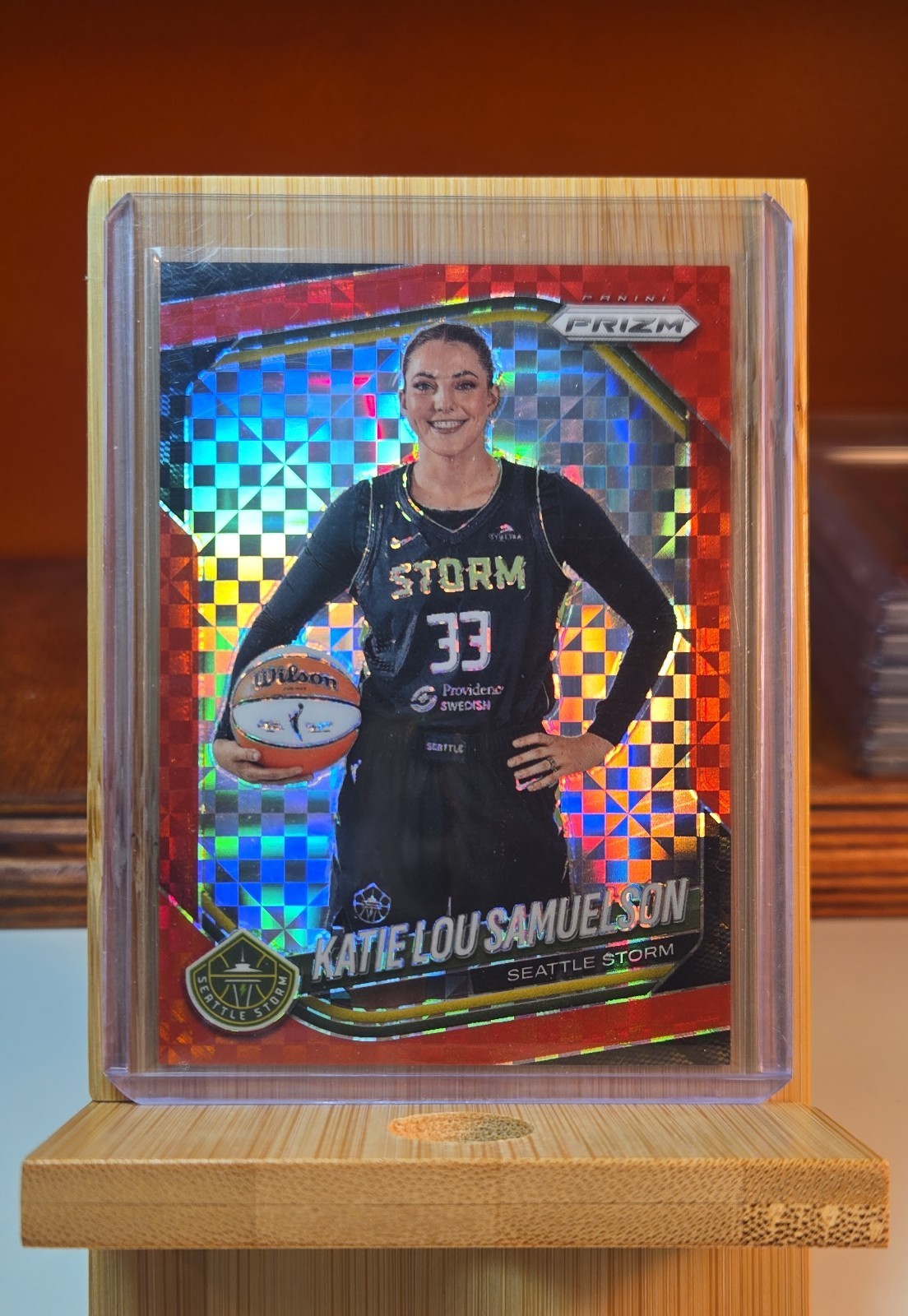 2025 Panini Prizm WNBA - Katie Lou Samuelson #82 Red Power Prizm 75/75 Bookend