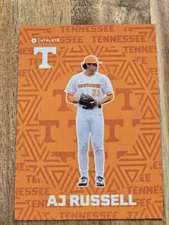AJ Russell 2025 Onit Fusion Series Card #F-1 Tennessee Vols Baseball 