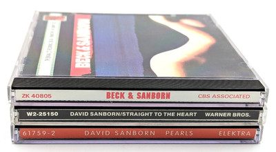 David Sanborn CD Lot Pearls Beck & Sanborn Srtaight To The Heart Alto Saxophone