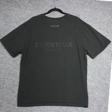 Essentials Fear Of God T-Shirt Mens Size L Black Graphic Logo Short Sleeve