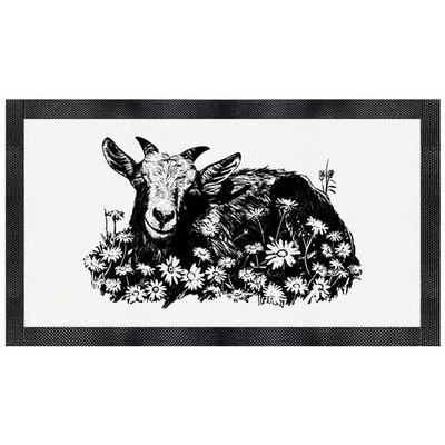 Futtermatte für Haustiere ''Happy Goat with Flowers'' (PM00032860)