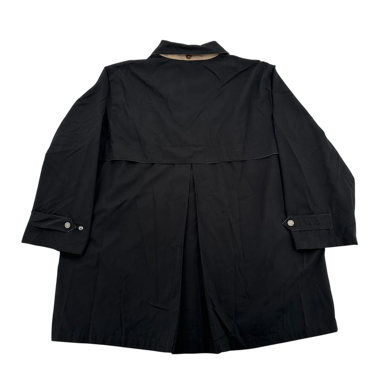 London Fog Mens 2X Limited Edition Black Rain Coat Jacket Full Zip Whimsigoth