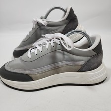 Arne Wave Runner Herren Wildleder Canvas Turnschuhe - grün grau - Größe 8 UK