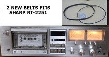 2 NEW BELTS FITS SHARP CASSETTE PLAYER RT-2251 2 NEW BELTS  