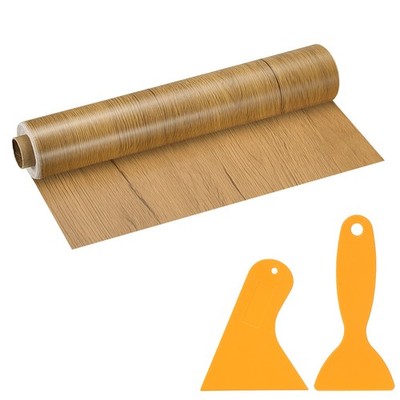 Wood Grain Repair Tape, 12'' x 33' with Scraper for Furniture, Yellow Teak
