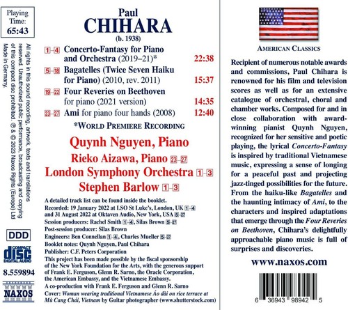 Paul Chihara Paul Chihara: Concerto-fantasy for Piano and Orchestra/... (CD) - 第 2/2 張圖片
