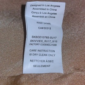 For Love Lemons SKIVVIES Satin Silk Blend V Neck Camisole Top Champagne Size M