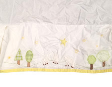 Pottery Barn Kids Cribskirt Baby Nursery Bedding White Crib Skirt Lamb Stars