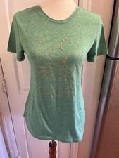 Celebrate St. Patrick's Day Women's Heather Green T Shirt "LUCK" Sz 4-6 /S/M