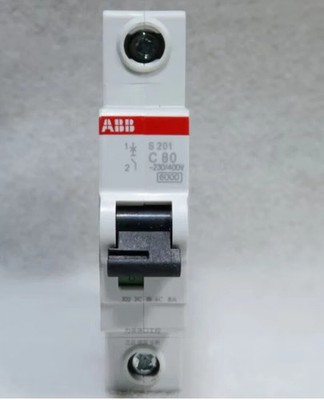 A brand new ABB miniature circuit breaker S201-C80 1P 80A