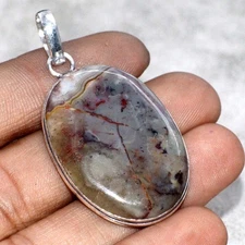 925 Silver Plated Mexican Laguna Lace Pendant Jewelry Size 2" GW