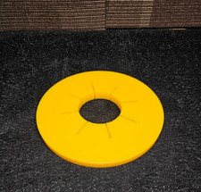 (QTY 9) Round Polyurethane Buffer Disc/Pads with Radial Slit 12-1/2" Dia Yellow